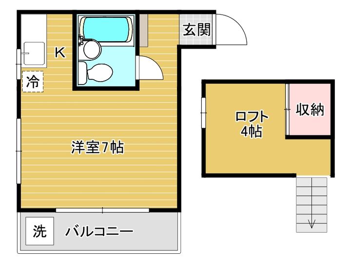 東京都中野区弥生町5(アパート)の賃貸物件の間取り