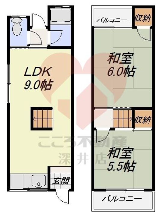 大阪府大東市南津の辺町(一戸建)の賃貸物件の間取り
