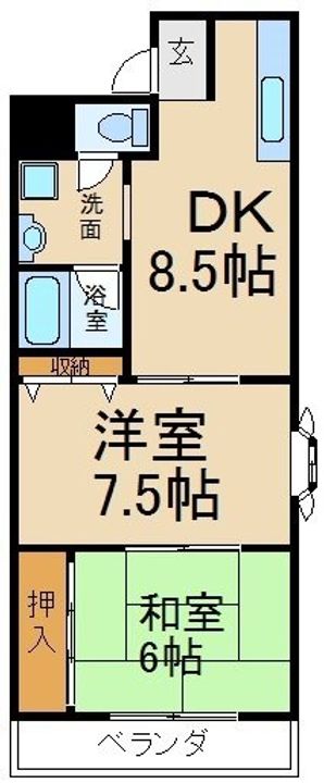 サンプラザ石津の間取り