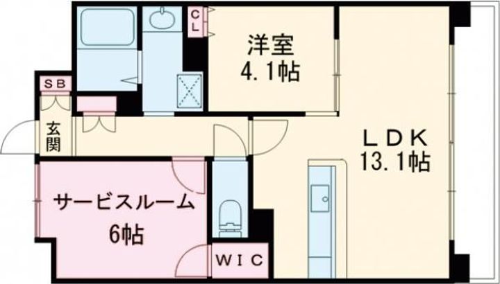 大阪府堺市堺区宿院町東1(マンション)の賃貸物件の間取り