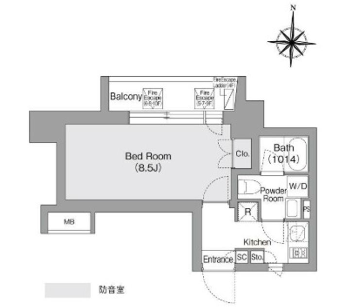 東京都江東区森下3(マンション)の賃貸物件の間取り