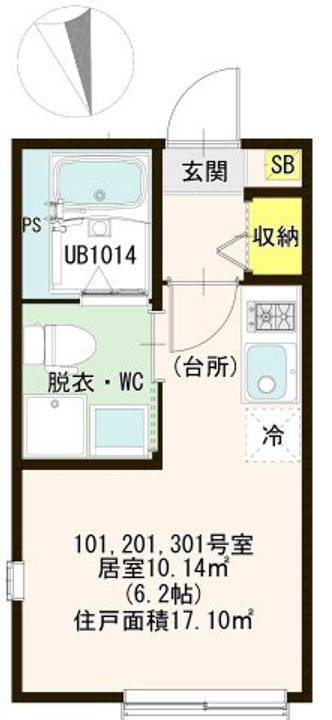 ワイズ五反野の間取り