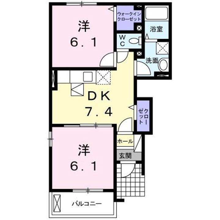兵庫県朝来市和田山町平野(アパート)の賃貸物件の間取り