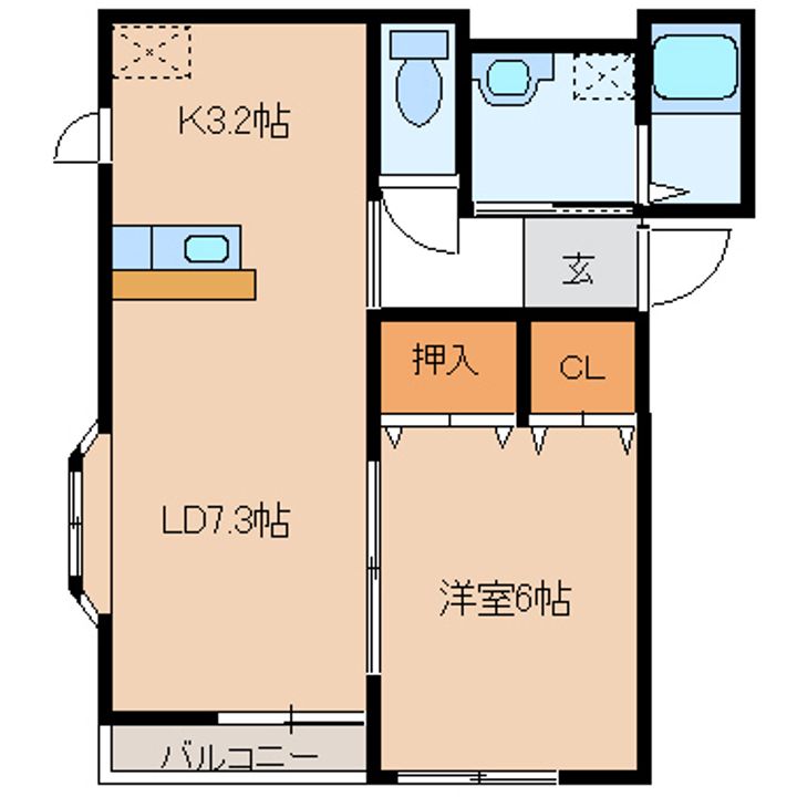 カームフラットIの間取り