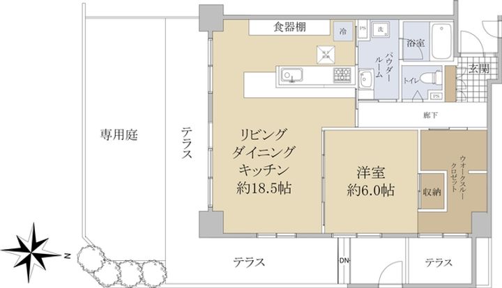 ロイヤルアーク浦和常盤の間取り