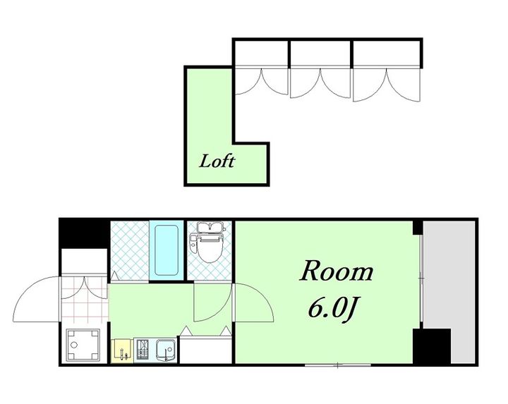 エステムコート梅田茶屋町デュアルスペースの間取り