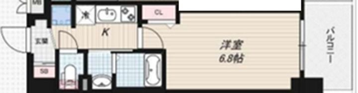 大阪府大阪市東成区東今里3(マンション)の賃貸物件の間取り