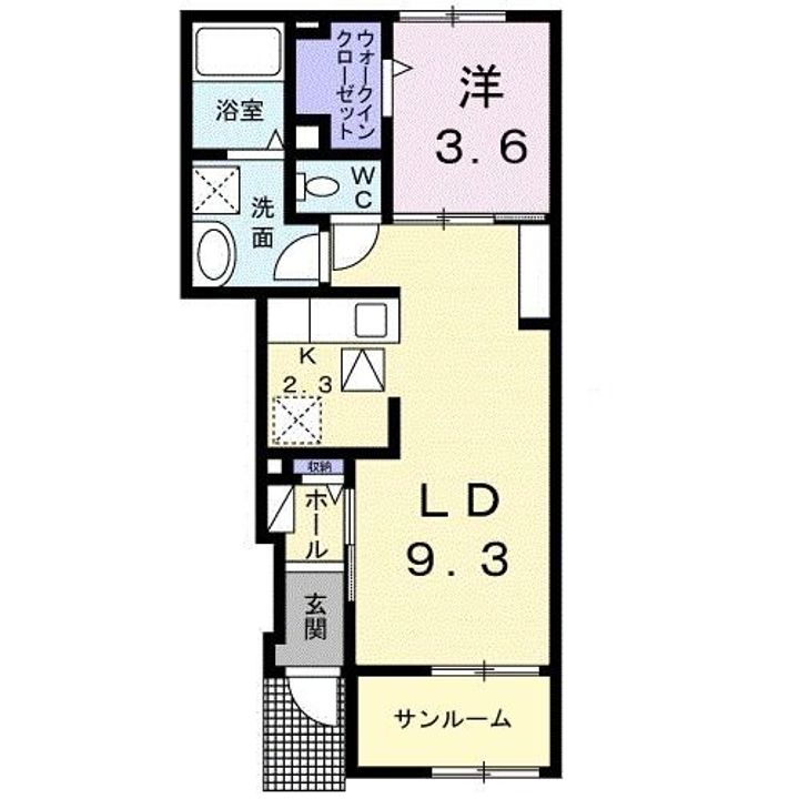 イースト ワン ピースの間取り