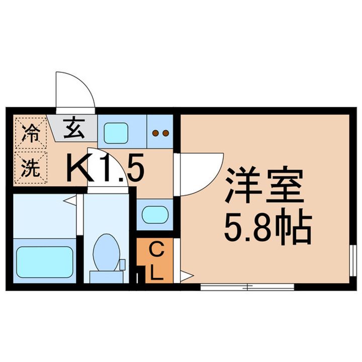 神奈川県横浜市西区東久保町(アパート)の賃貸物件の間取り