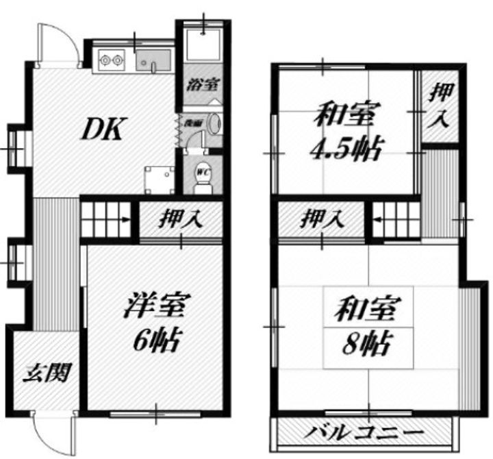 兵庫県神戸市垂水区五色山2(一戸建)の賃貸物件の間取り