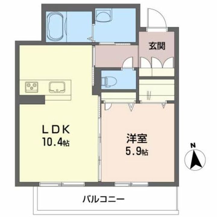 福島県福島市北沢又字中日行壇(マンション)の賃貸物件の間取り