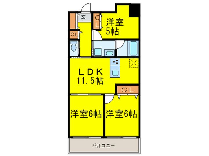 エタニティ・森ノ宮Xの間取り