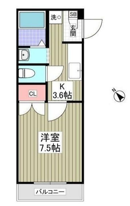 埼玉県朝霞市本町2(アパート)の賃貸物件の間取り