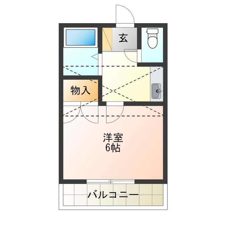 徳島県徳島市富田橋1(アパート)の賃貸物件の間取り