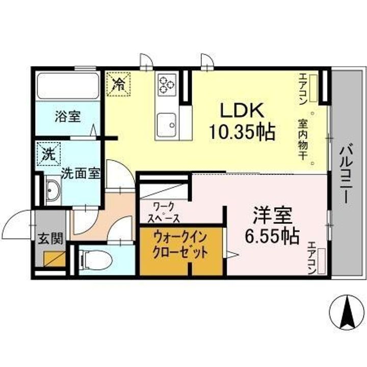 千葉県佐倉市寺崎北6(アパート)の賃貸物件の間取り