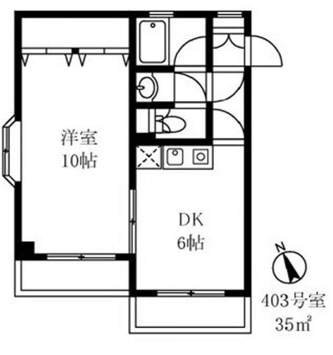東京都大田区中央3(マンション)の賃貸物件の間取り