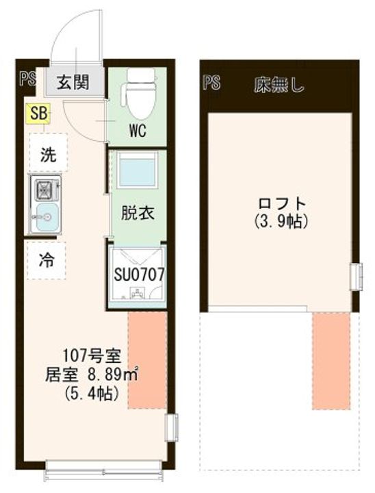 東京都葛飾区青戸3(アパート)の賃貸物件の間取り