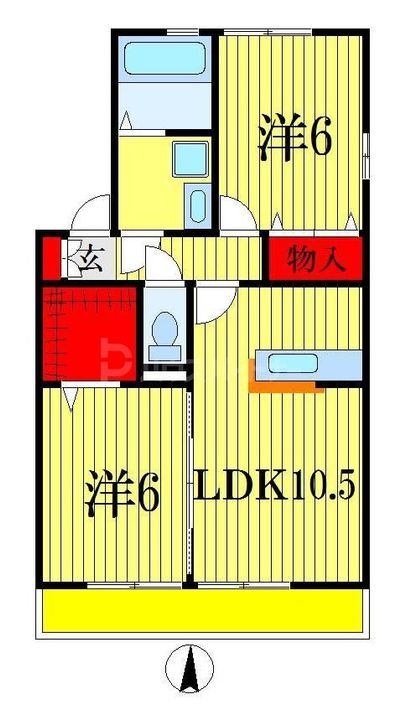 千葉県船橋市山手3(アパート)の賃貸物件の間取り