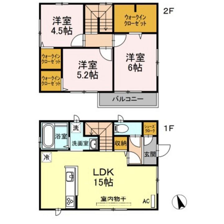 広島県広島市東区上温品1(一戸建)の賃貸物件の間取り