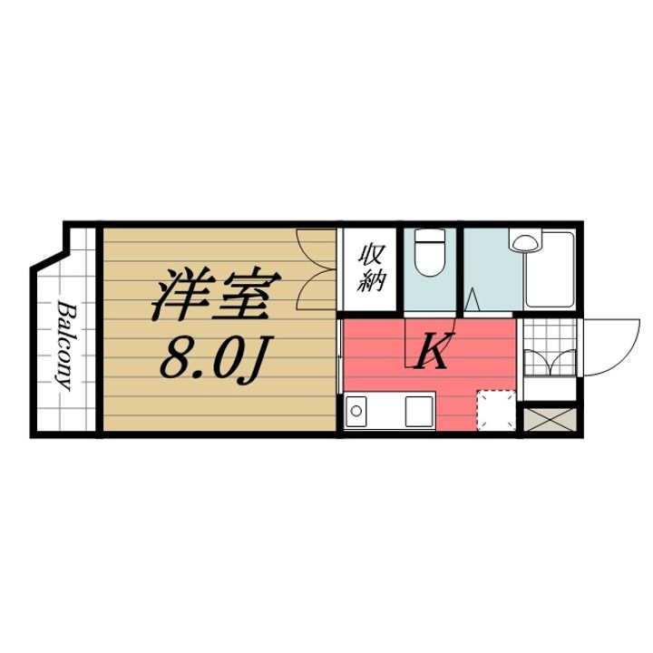千葉県千葉市若葉区小倉台6(アパート)の賃貸物件の間取り
