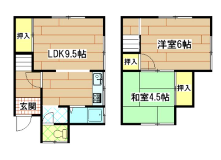 広島県広島市南区堀越3(一戸建)の賃貸物件の間取り
