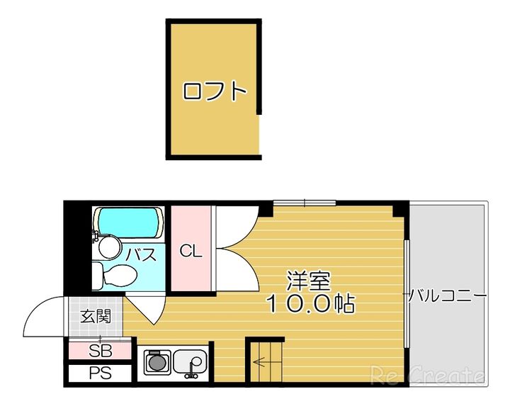 大阪府大阪市天王寺区北河堀町(マンション)の賃貸物件の間取り