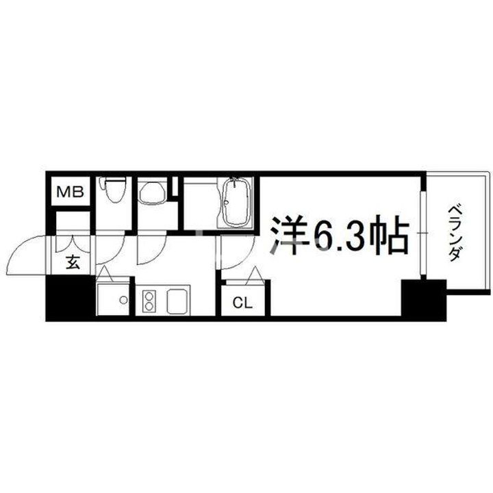 アドバンス大阪城北ルミウスの間取り