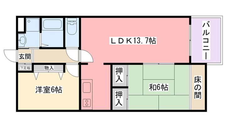 グリーンヒルズ城山の間取り