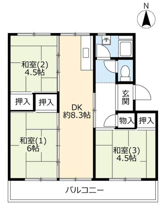UR鈴蘭台第五の間取り