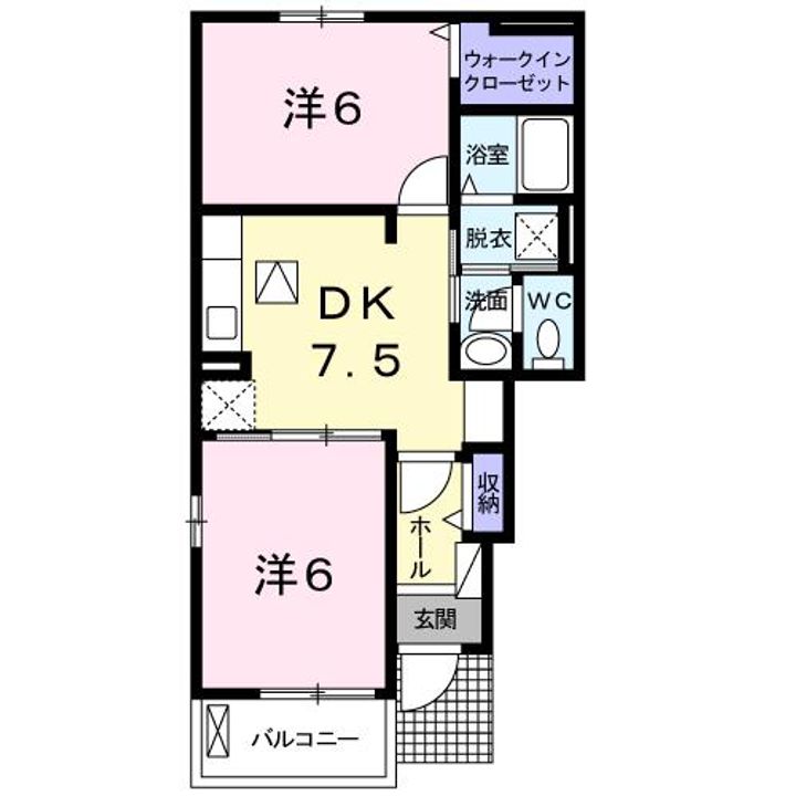 広島県福山市神村町(アパート)の賃貸物件の間取り