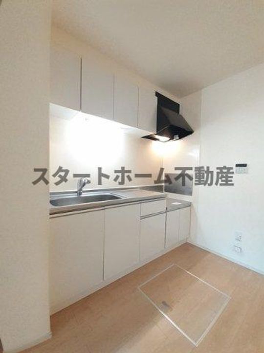 徳島県美馬市脇町字拝原(アパート)の賃貸物件のキッチン