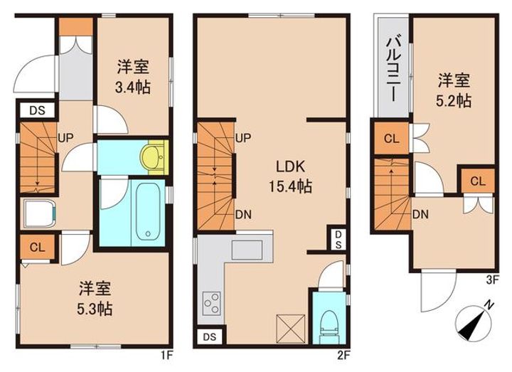 千葉県市川市本塩(一戸建)の賃貸物件の間取り