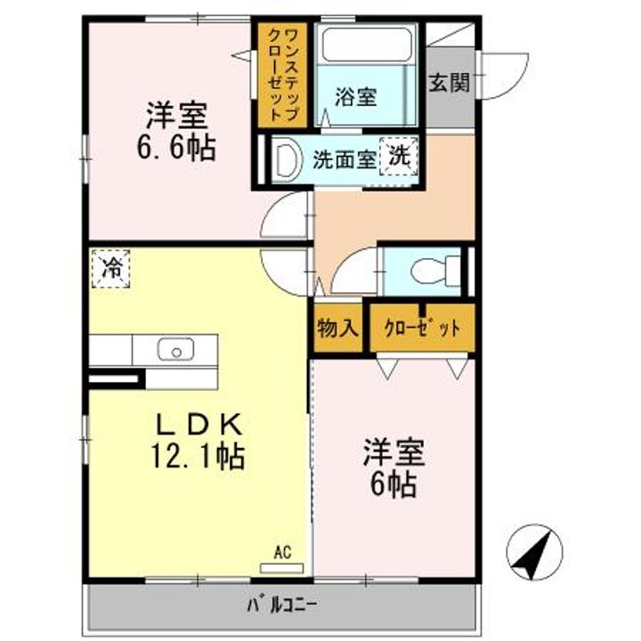 コリーヌ ベルビューの間取り