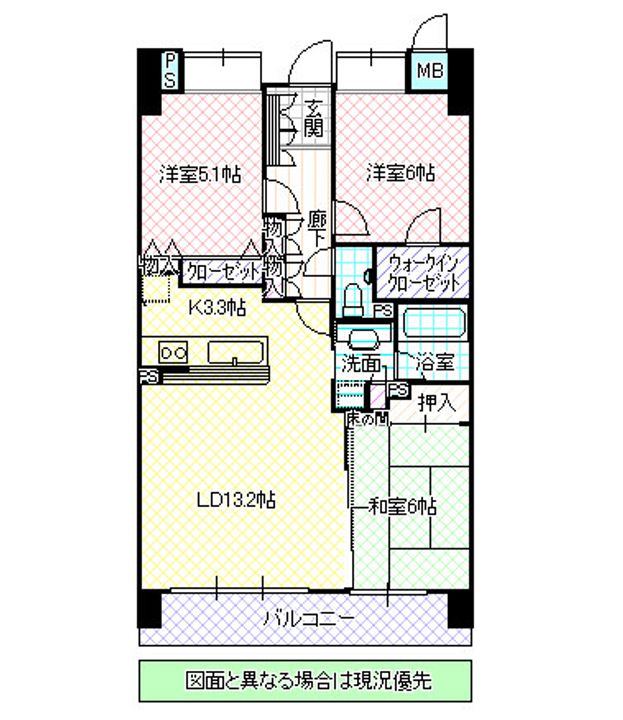 ポレスターステーションシティ赤塚の間取り