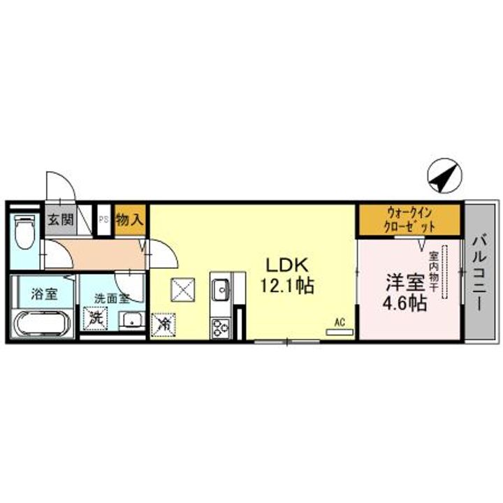 滋賀県栗東市霊仙寺6(アパート)の賃貸物件の間取り