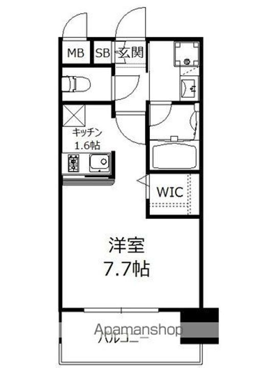 福岡県福岡市博多区築港本町(マンション)の賃貸物件の間取り
