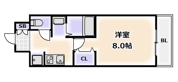 シャトー桜川の間取り