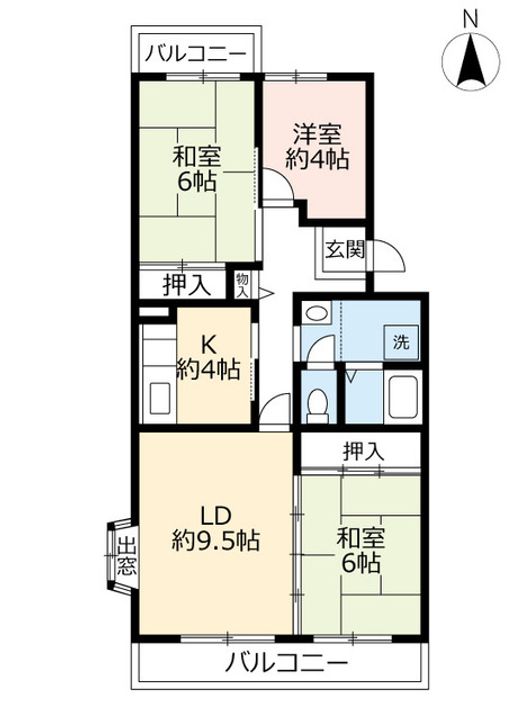 URコンフォール城山の間取り