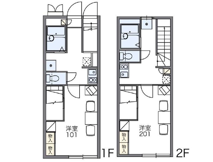 レオパレスブルースカイの間取り