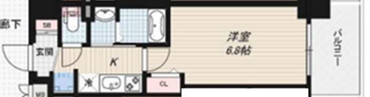 大阪府大阪市東成区東今里3(マンション)の賃貸物件の間取り