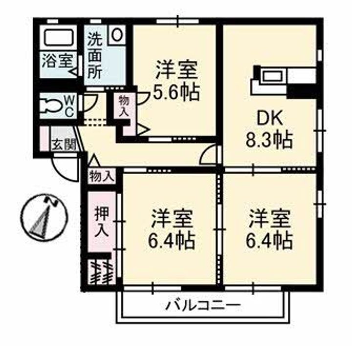 ペルレ A棟の間取り