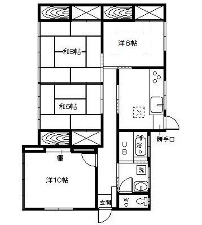 福島県郡山市安積町荒井字鎗ケ池(一戸建)の賃貸物件の間取り