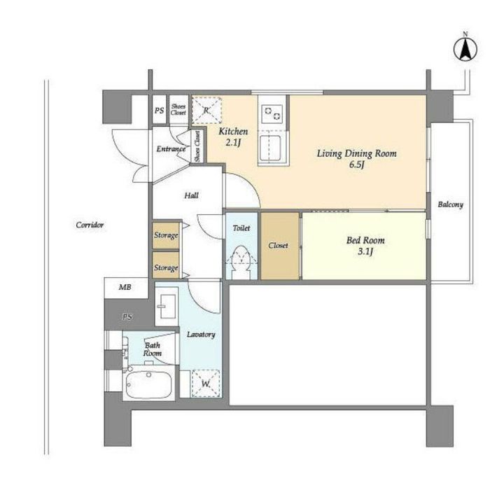 東京都大田区大森中1(マンション)の賃貸物件の間取り