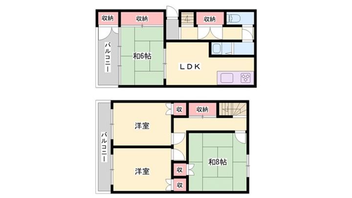 兵庫県姫路市田寺東2(一戸建)の賃貸物件の間取り