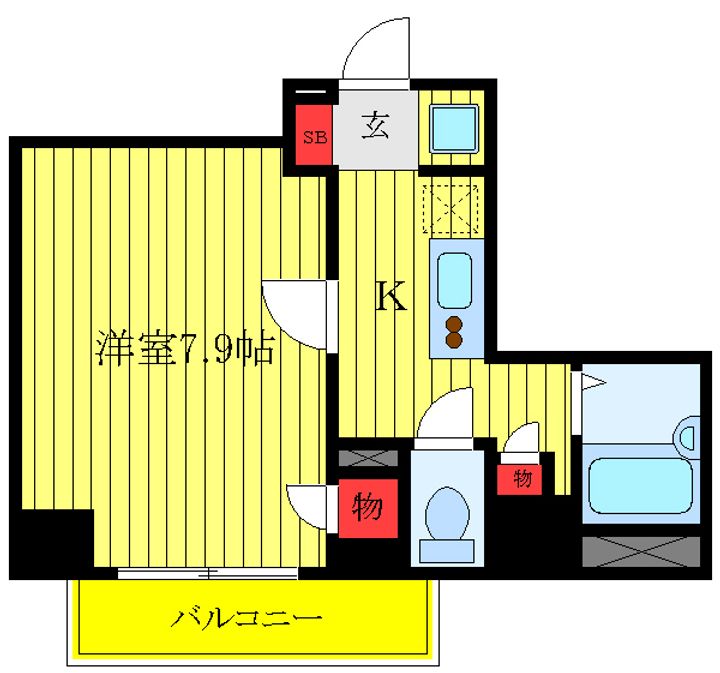 東京都北区志茂4(マンション)の賃貸物件の間取り