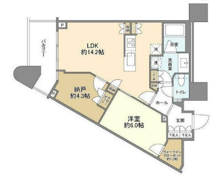 パークタワー勝どきサウス棟の間取り
