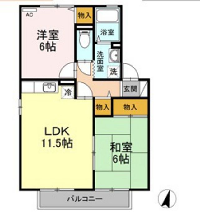 セレーノ・今保 A棟の間取り