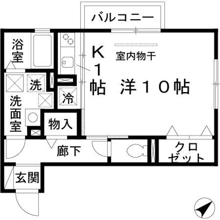滋賀県草津市追分2(アパート)の賃貸物件の間取り