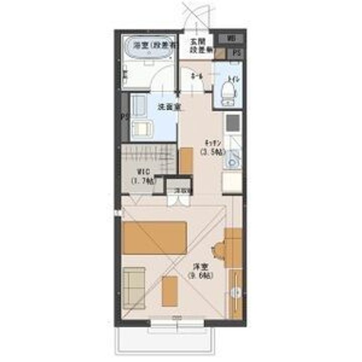 栃木県宇都宮市石井町(アパート)の賃貸物件の間取り