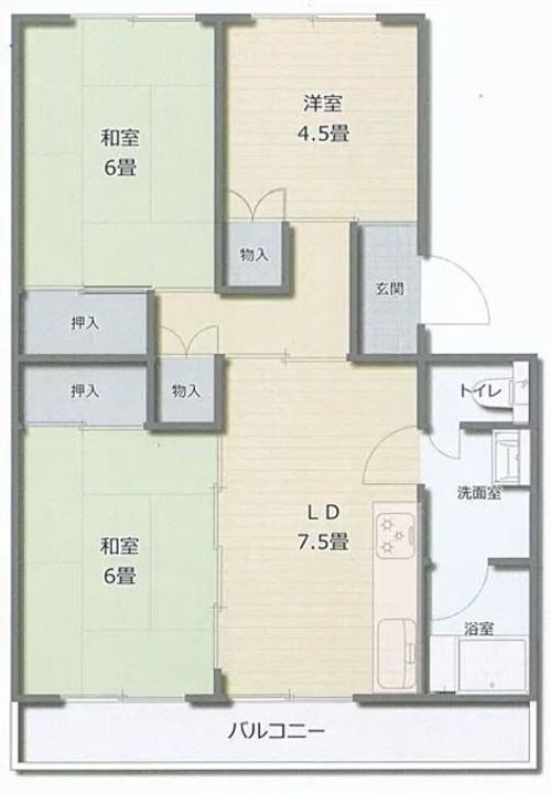 東京都日野市百草(マンション)の賃貸物件の間取り
